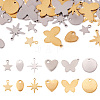 36Pcs 12 Style 304 Stainless Steel Charms STAS-TA0002-86-1