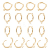 ARRICRAFT 10 Pairs Brass Huggie Hoop Earrings Finding FIND-AR0002-22-1