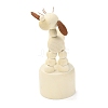 DIY Dog Shape Wooden Small Animal Desktop Ornaments DJEW-G023-01-1
