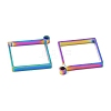 304 Stainless Steel Open Back Bezel Rhombus Pendants STAS-Z040-02A-RC-2