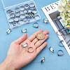 Beebeecraft 40Pcs Adjustable 304 Stainless Steel Finger Rings Components STAS-BBC0001-31-3