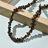 Natural Tiger Eye Chip Beaded Necklaces for Men Women NJEW-G159-01X-1