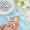 Handmade Flower Printed Porcelain Ceramic Beads PORC-LT0001-12A-3
