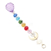 Glass Teardrop Window Hanging Suncatchers HJEW-JM04516-4