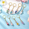 8Pcs Iron Alloy Glass Enamel Keychains KEYC-JKC01153-1