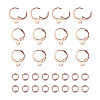 Brass Leverback Earring Findings KK-TA0007-89RG-9