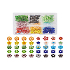 300Pcs 10 colors Handmade Millefiori Glass Beads LAMP-TA0002-05-20