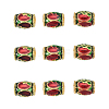 Chinese Style Alloy Enamel Beads ENAM-L015-07A-G-2