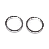 304 Stainless Steel Huggie Hoop Earrings EJEW-F111A-25mm-B-1