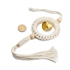 Handmade Cotton Cord Ring Hanging Ornaments HJEW-TA00307-3