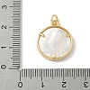 Brass Micro Pave Cubic Zirconia with Shell Pendants KK-Z115-04G-4