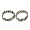 Natural Labradorite Faceted Beaded Stretch Bracelets for Women BJEW-K251-07L-4