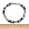 201 Stainless Steel Byzantine Chain Bracelets for Women BJEW-B143-09EBP-5
