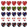 20Pcs 5 Colors Handmade Millefiori Glass Beads LAMP-CW0001-10-1