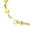304 Stainless Steel Cross Link Chains Bracelet Making AJEW-TA00006-2