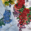 HOBBIESAY 6Pcs 6 Colors Flower Pattern Computerized Embroidery Cloth Appliques PATC-HY0001-14-4