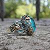 Oval Alloy with Glass Finger Rings FS-WG0E890-05-4