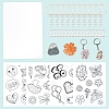 DIY Plastic Heat Shrink Film Paper & Iron Keychain Kits DIY-YW0009-30-1
