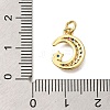 Rack Plating Brass Micro Pave Cubic Zirconia Pendants ZIRC-F142-13B-G-3