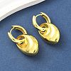 Nuggets Brass Hoop Earrings for Women EJEW-U057-06B-01G-2