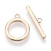 Brass Toggle Clasps X-KK-E057-09G-1