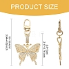 3Pcs Alloy Rhinestone Butterfly Pendant Decorations HJEW-YW00206-3