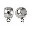 Tarnish Resistant Rondelle 201 Stainless Steel Tube Bails X-STAS-R075-22-2
