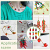 70Pcs 10 Styles Fruit & Vegetable Theme Glass Pendants GGLA-PH0001-69-5