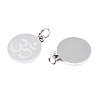 Non-Tarnish Chakra 201 Stainless Steel Charms STAS-T049-T680-1-2