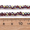 Electroplate Transparent Glass Beads Strands EGLA-A046-01A-14-4