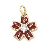 Brass Pave Clear Cubic Zirconia Pendants LS-KK-H255-06G-02-1