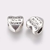 Alloy European Style Beads MPDL-WH0002-04AS-2