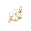 Brass Micro Pave Clear Cubic Zirconia Charms CU-CBADD0C-09G-3