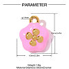 304 Stainless Steel Enamel Pendants STAS-OY011-81G-2