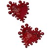 Valentine's Day Baking Paint Alloy Stud Earrings WGD946B-01-2