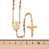 Rosary Bead Necklace with Crucifix Cross NJEW-L450-10G-3