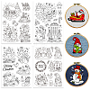 4 Sheets 11.6x8.2 Inch Stick and Stitch Embroidery Patterns DIY-WH0455-208-1