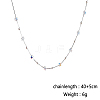 Fashionable Transparent Cube & Stainless Steel Link Chian Necklaces QZ2817-2-2