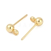 304 Stainless Steel Ball Post Stud Earring Findings STAS-Z035-01G-H-2