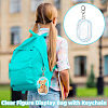 6Pcs 6 Colors Portable Travel Transparent Plastic Zipper Bags with Alloy Clasps ABAG-GA0001-29B-6