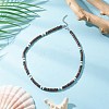 Natural Coconut Heishi Beaded Necklaces NJEW-JN05308-01-1