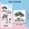 4Pcs 4 Styles PVC Stamp DIY-WH0487-0009-6