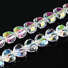 Electroplate Transparent Glass Beads Strands EGLA-B012-AB11-1