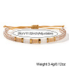 Glass Seed Bead Braided Bead Bracelets AQ4217-2-2