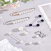 1 Set Alloy Resin Imitation Pearl Safety Pin Brooches Sets JEWB-LP0004-21-1