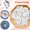 4 Sheets 11.6x8.2 Inch Stick and Stitch Embroidery Patterns DIY-WH0455-191-3