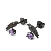 Halloween 925 Sterling Silver Cubic Zirconia Stud Earrings EJEW-P327-01A-B-2
