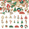 40Pcs 20 Style Christmas Rack Plating Alloy Enamel Pendants ENAM-TA0001-54-2