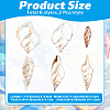 18Pcs 6 Styles Natural Shell Big Pendants BSHE-YW0001-20-2