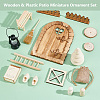 Wooden & Plastic Christmas Patio Miniature Ornament Set DIY-WH0021-62-4